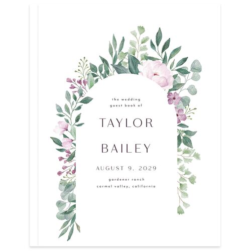 Lush Arch Wedding Guest Book Amethyst