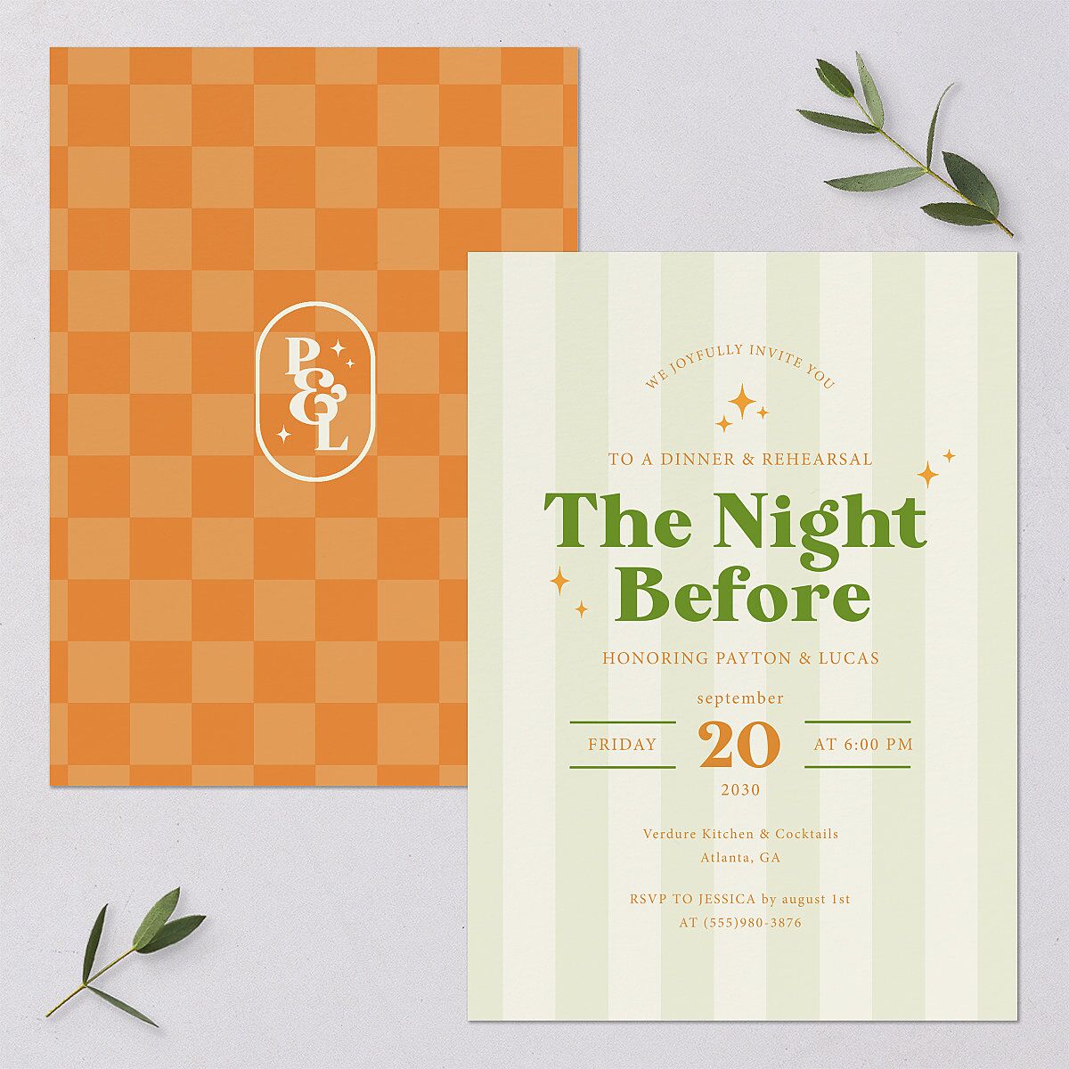 Colorful Retro Stripes Rehearsal Dinner Invitations Sea Foam Signature Blank Standard