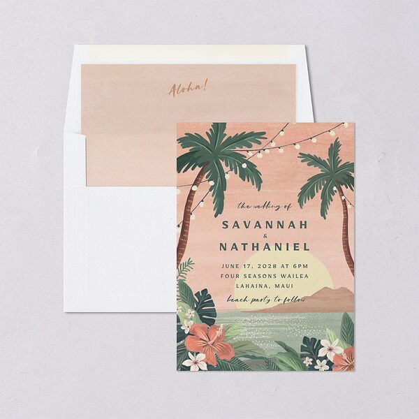 Vintage Hawaiian Island Standard Envelope Liners Eucalyptus Standard
