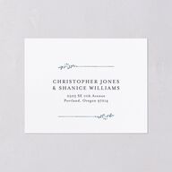 Rustic Branch Frame All-in-One Wedding Invitations Navy Signature Light Both Recipient and Return Addresses No