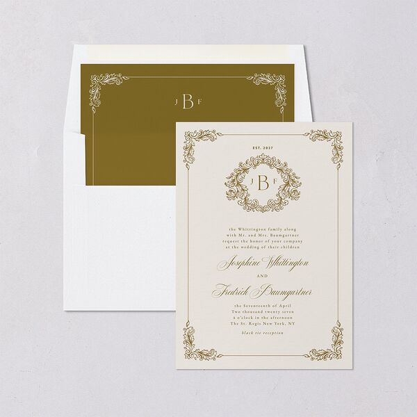 Black Tie Crest Envelope Liners Umber Standard