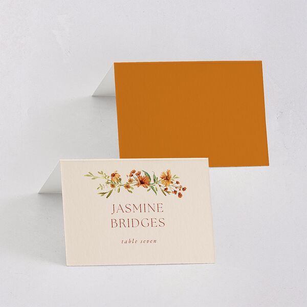 Wildflower Border Place Cards Cinnamon Signature