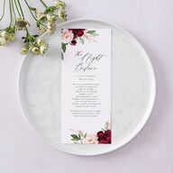The Night Before Beloved Floral Menus Dark Berry Signature