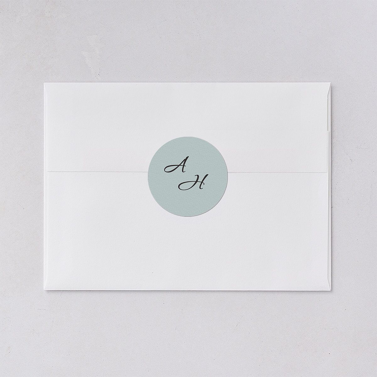Beach Monogram Wedding Stickers Pale Blue