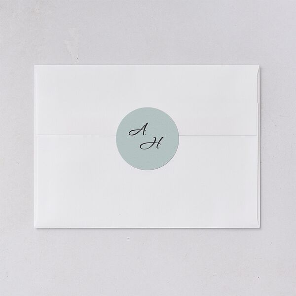 Beach Monogram Wedding Stickers Pale Blue