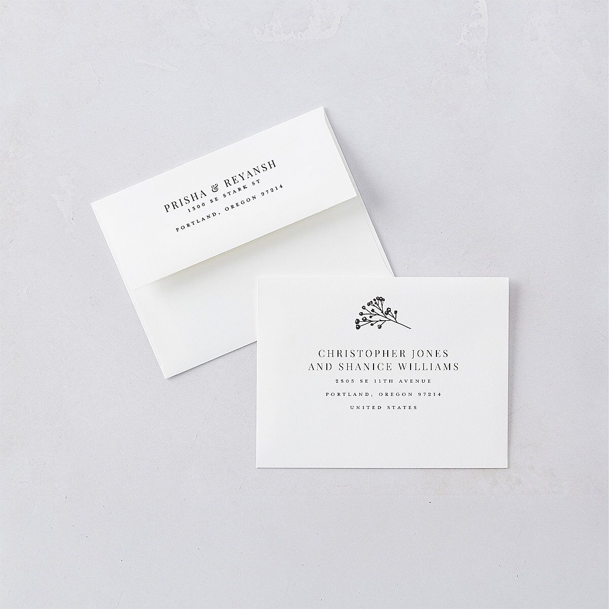 Baby's Breath Thank You Cards Gold Licorice