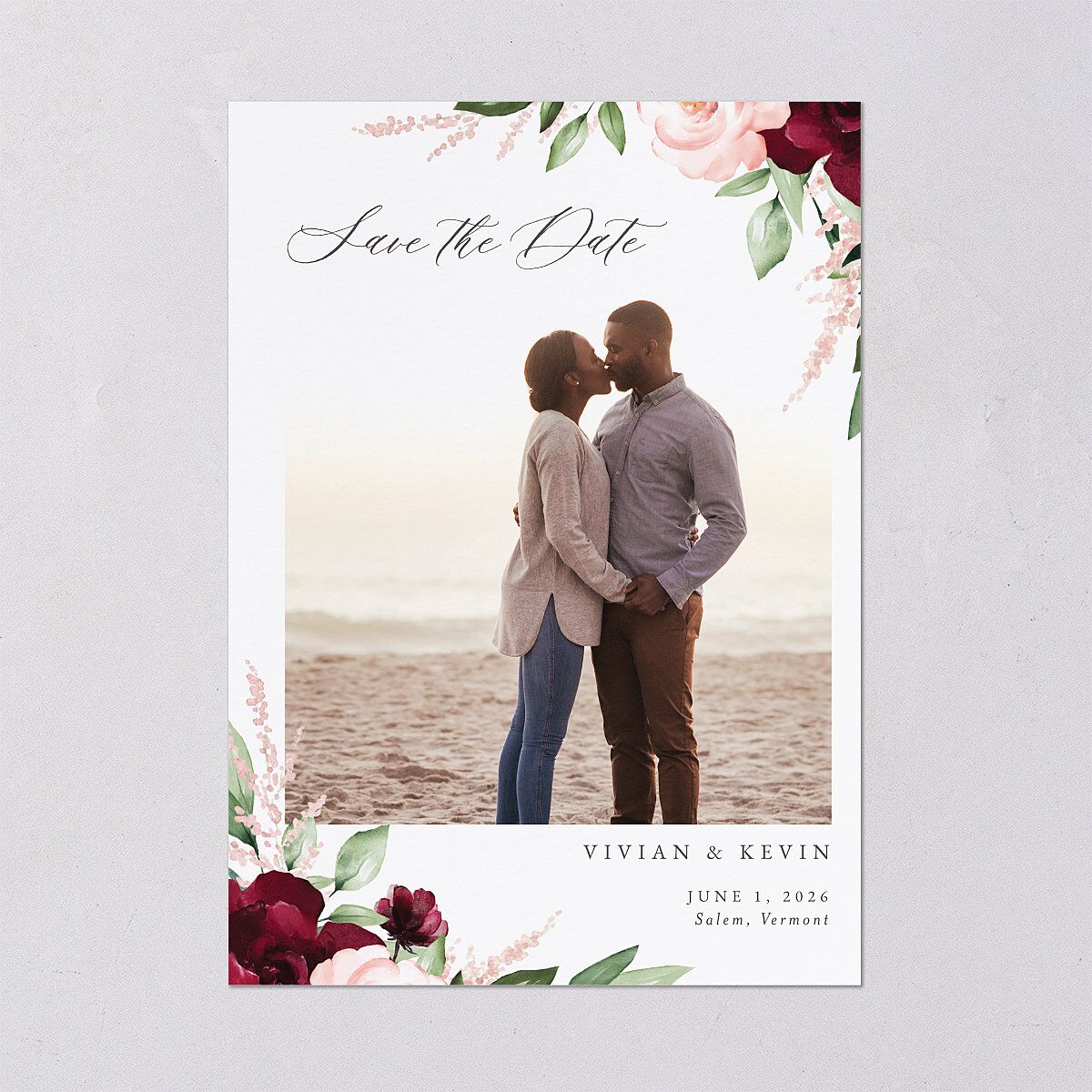 Beloved Floral Save The Date Cards — view 2