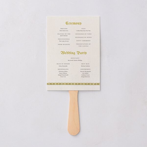 Medieval Renaissance Fan Programs Moss Signature Standard