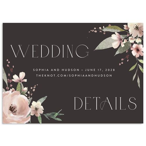 Beloved Union Wedding Event Detail Cards Charcoal Signature Standard