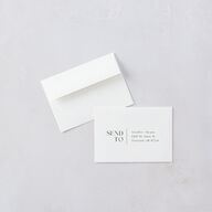 Modern Arch Photo Wedding Response Cards Pure White Signature Standard