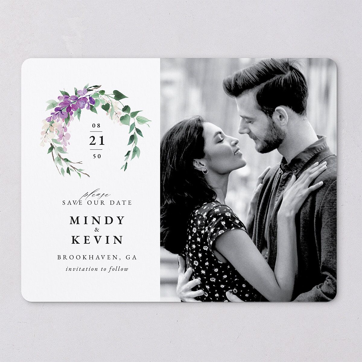 Romantic Wisteria Save The Date Magnets — view 6