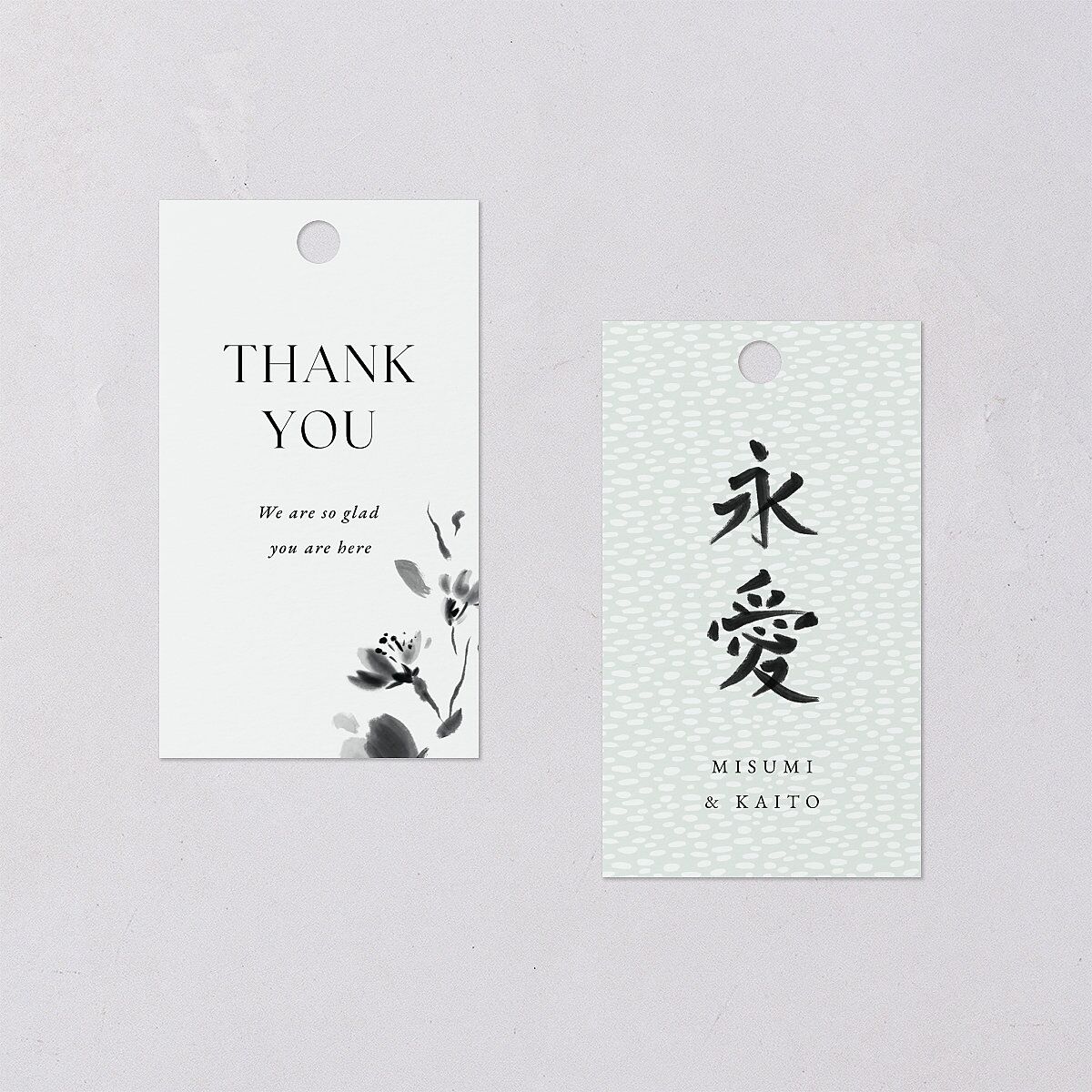Eternal Ink Favor Gift Tags Mint Green Signature