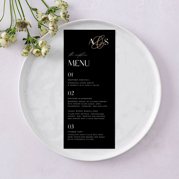 Together Menus Gold Licorice Signature