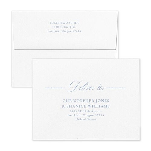 Coastal Oysters and Anchors Thank You Card Envelopes White Sea Blue Both Recipient and Return Addresses Signature Standard