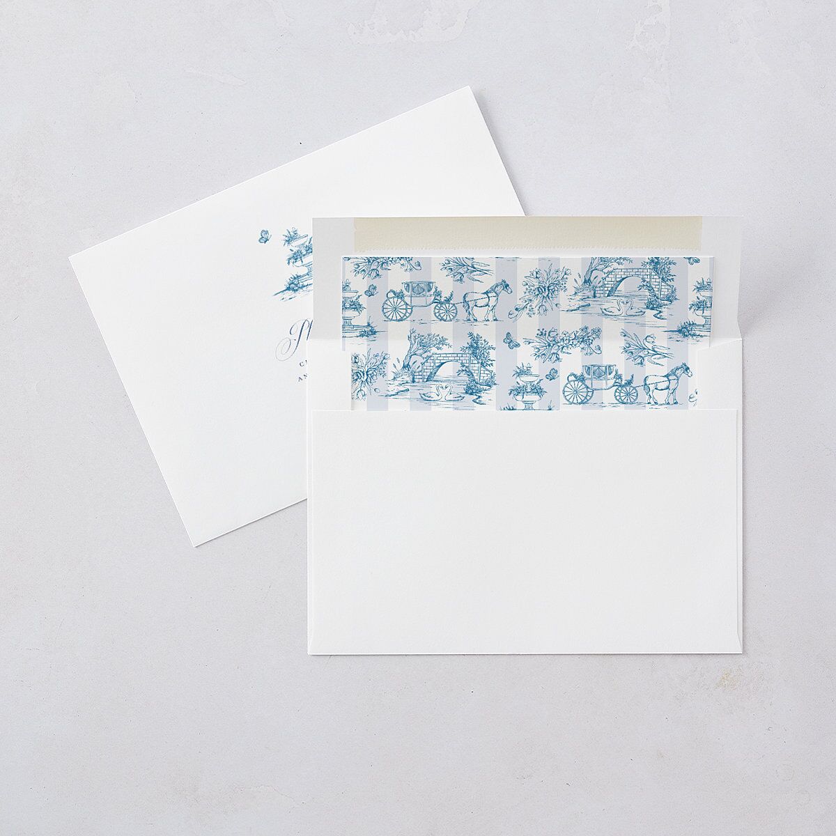 Elegant Antique Toile Frame Bridal Shower Invitations by Bridgerton Cruise Signature Blank Standard