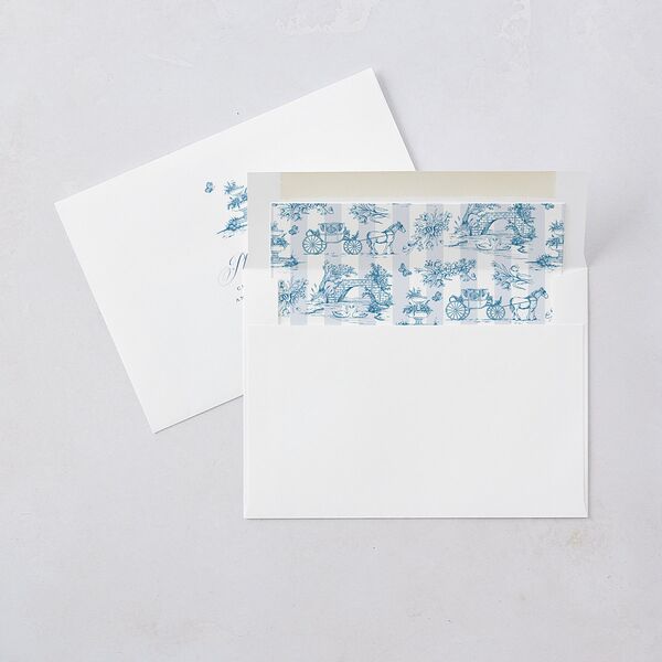 Elegant Antique Toile Frame Bridal Shower Invitations by Bridgerton Cruise Signature Blank Standard