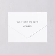 Wild Poppies All-in-One Wedding Invitations Pure White Signature Light Both Recipient and Return Addresses No