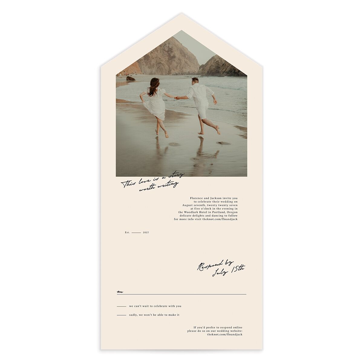 Vintage Film All-in-One Wedding Invitations