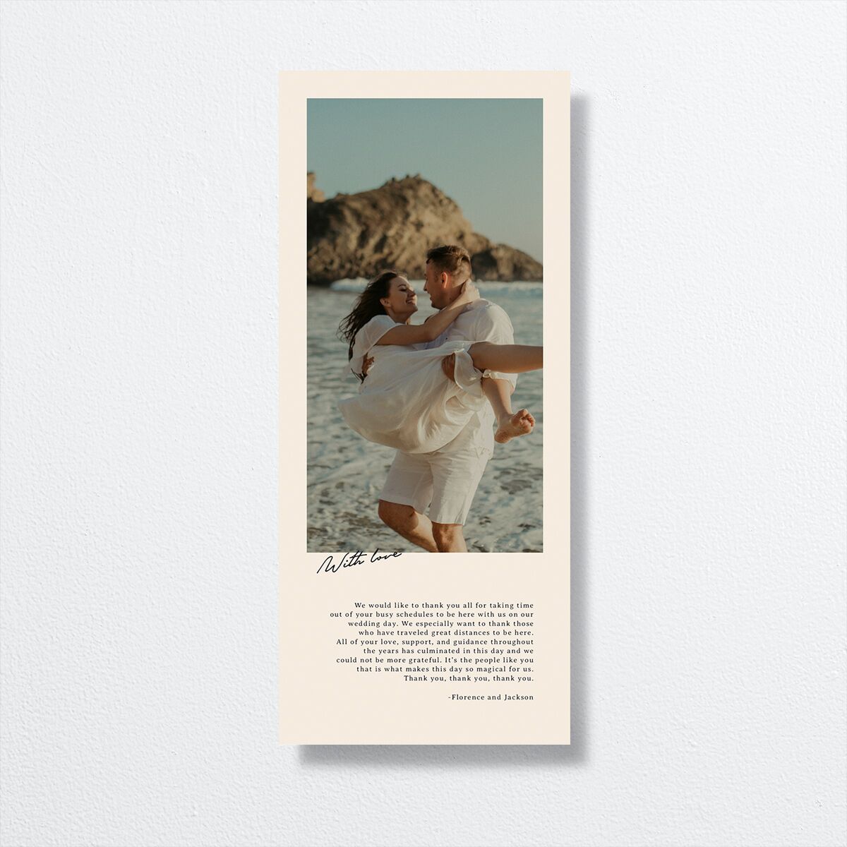 Vintage Film Wedding Programs Sand Signature