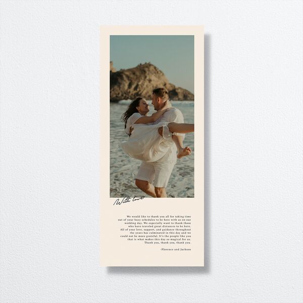 Vintage Film Wedding Programs Sand Signature