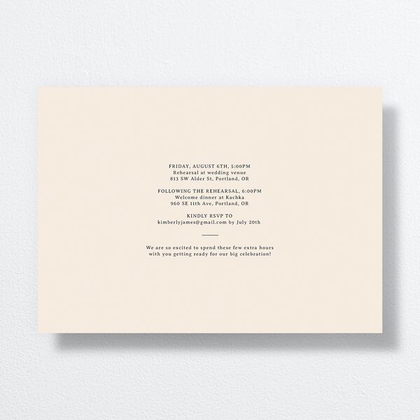 Vintage Film Rehearsal Dinner Invitations Sand Signature Standard