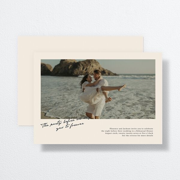 Vintage Film Rehearsal Dinner Invitations Sand Signature Standard