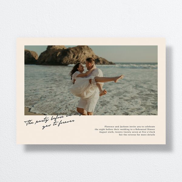 Vintage Film Rehearsal Dinner Invitations Sand Signature Standard