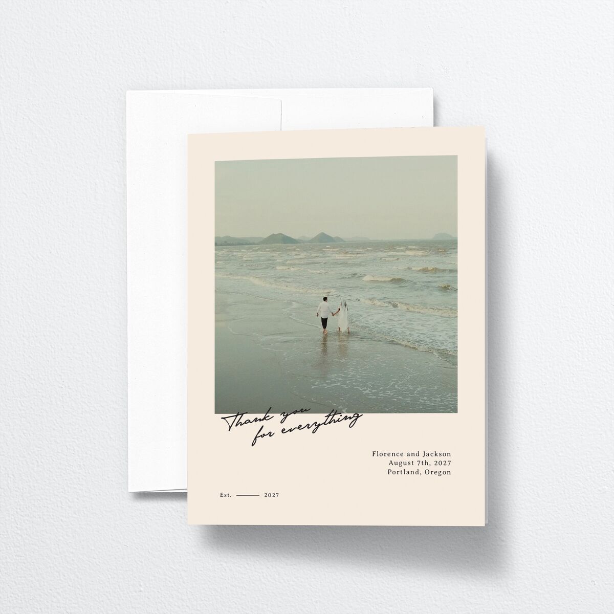 Vintage Film Thank You Cards Sand