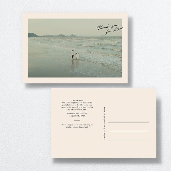 Vintage Film Thank You Postcards Sand