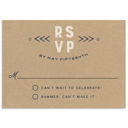 Vintage Mountain Wedding Response Cards Dusty Blue Signature Standard