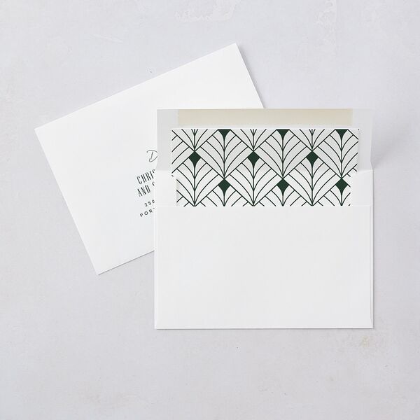 Ornate Elegance Save The Date Cards Rose Gold Dark Emerald Signature smooth Blank No