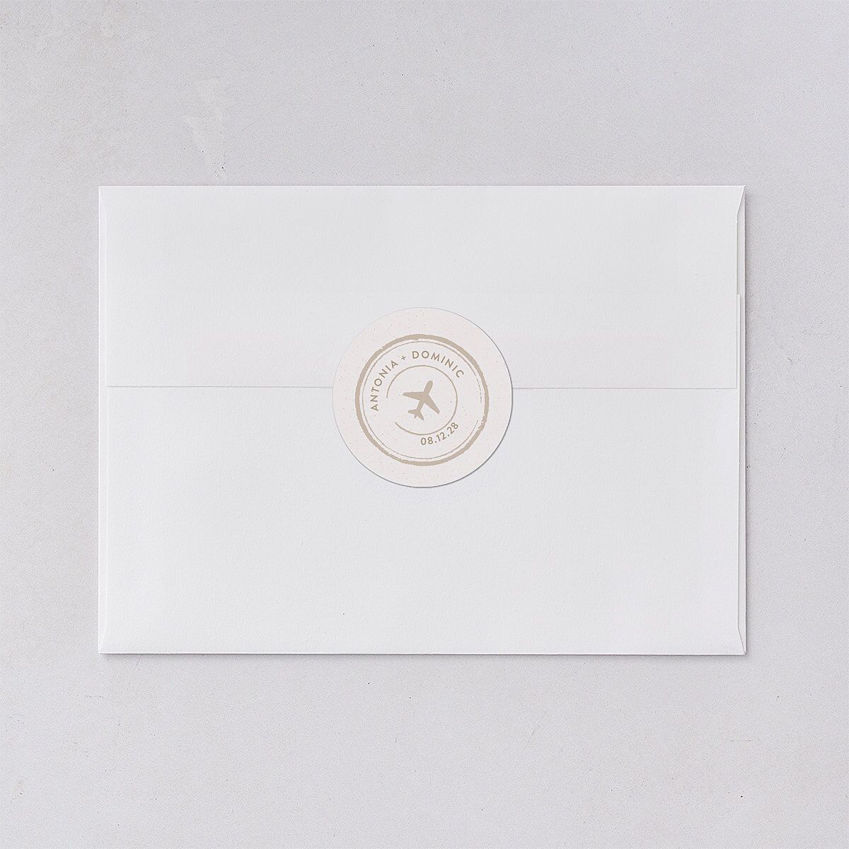 Timeless Passport Wedding Stickers Linen Circle