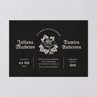 Moody Gothic Rose Wedding Invitations Midnight Signature Blank No Standard