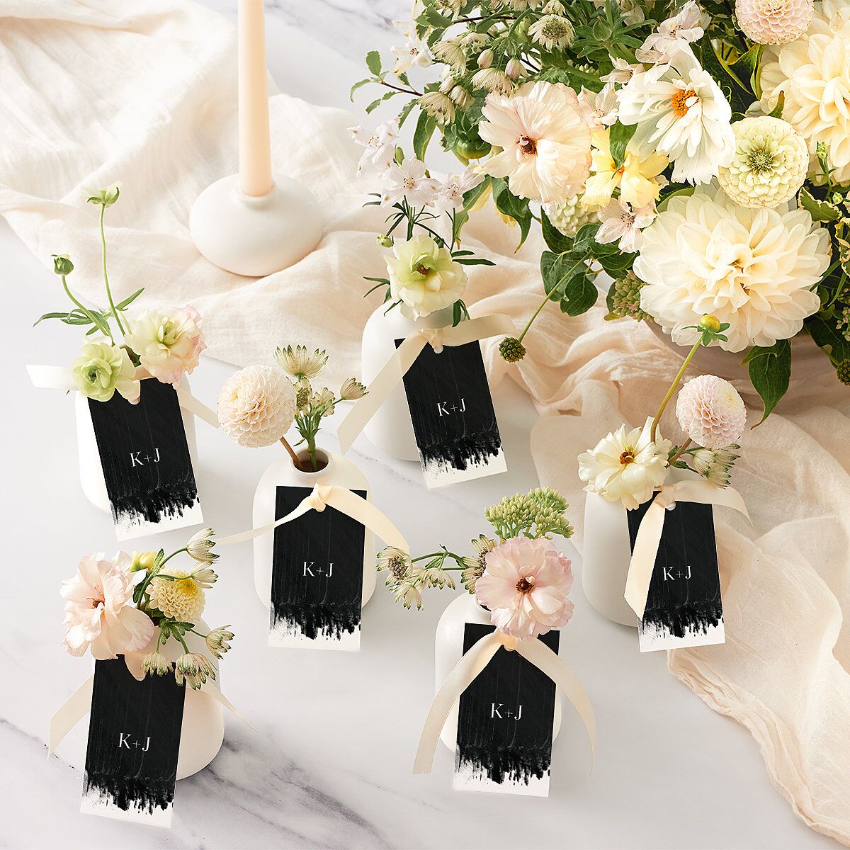 Painted Minimal Favor Gift Tags Midnight Signature