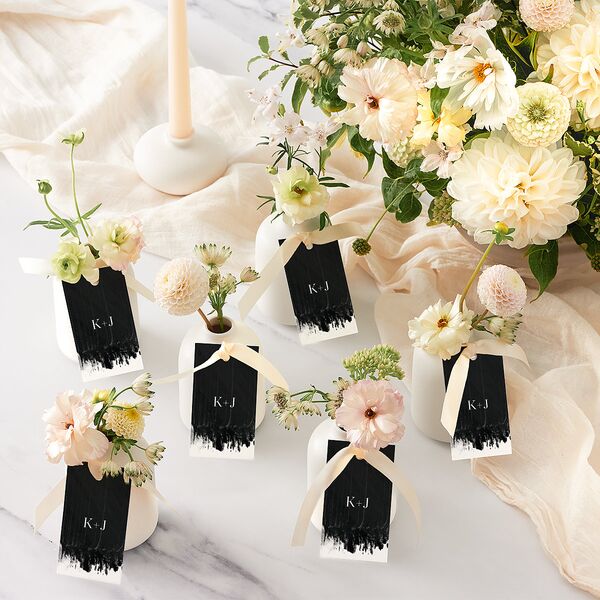 Painted Minimal Favor Gift Tags Midnight Signature
