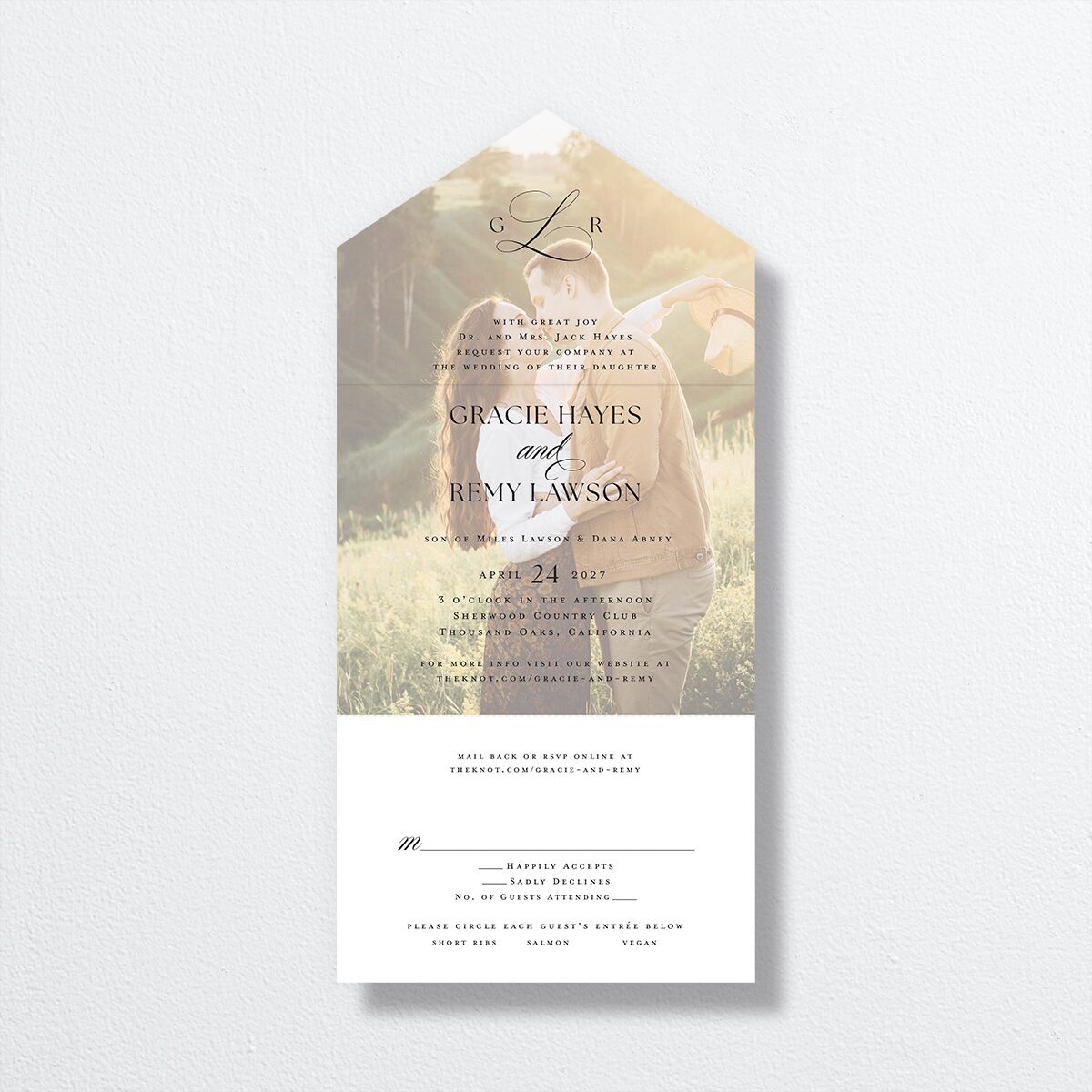 The Knot - Classic Picture All-in-One Wedding Invitations
