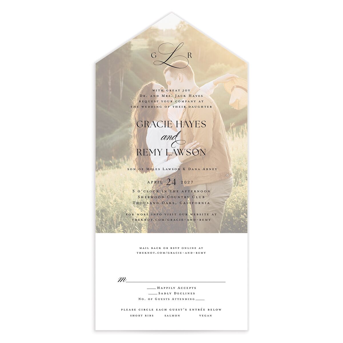 Classic Picture All-in-One Wedding Invitations