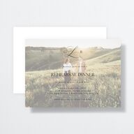 Classic Picture Rehearsal Dinner Invitations Pure White Signature Standard