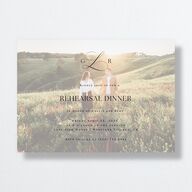 Classic Picture Rehearsal Dinner Invitations Pure White Signature Standard