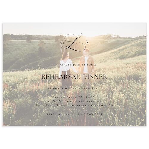Classic Picture Rehearsal Dinner Invitations - White