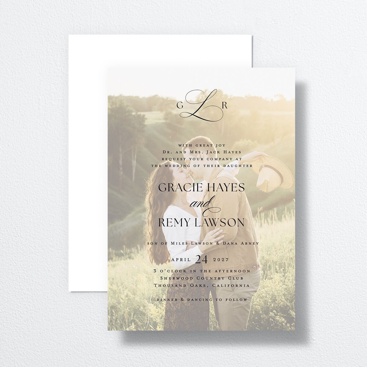 Classic Picture Wedding Invitations Pure White Signature No Standard