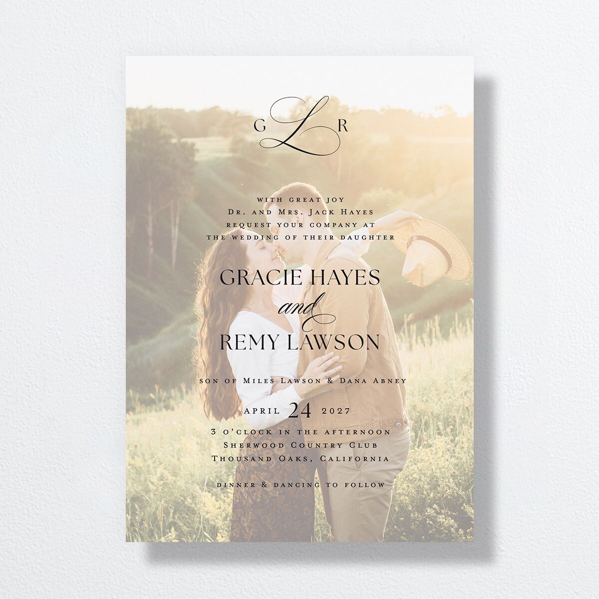 Classic Picture Wedding Invitations Pure White Signature No Standard