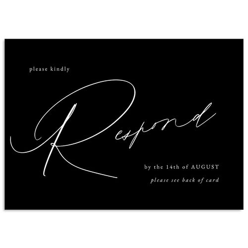 Simply Devoted Wedding Response Cards Licorice Signature Standard