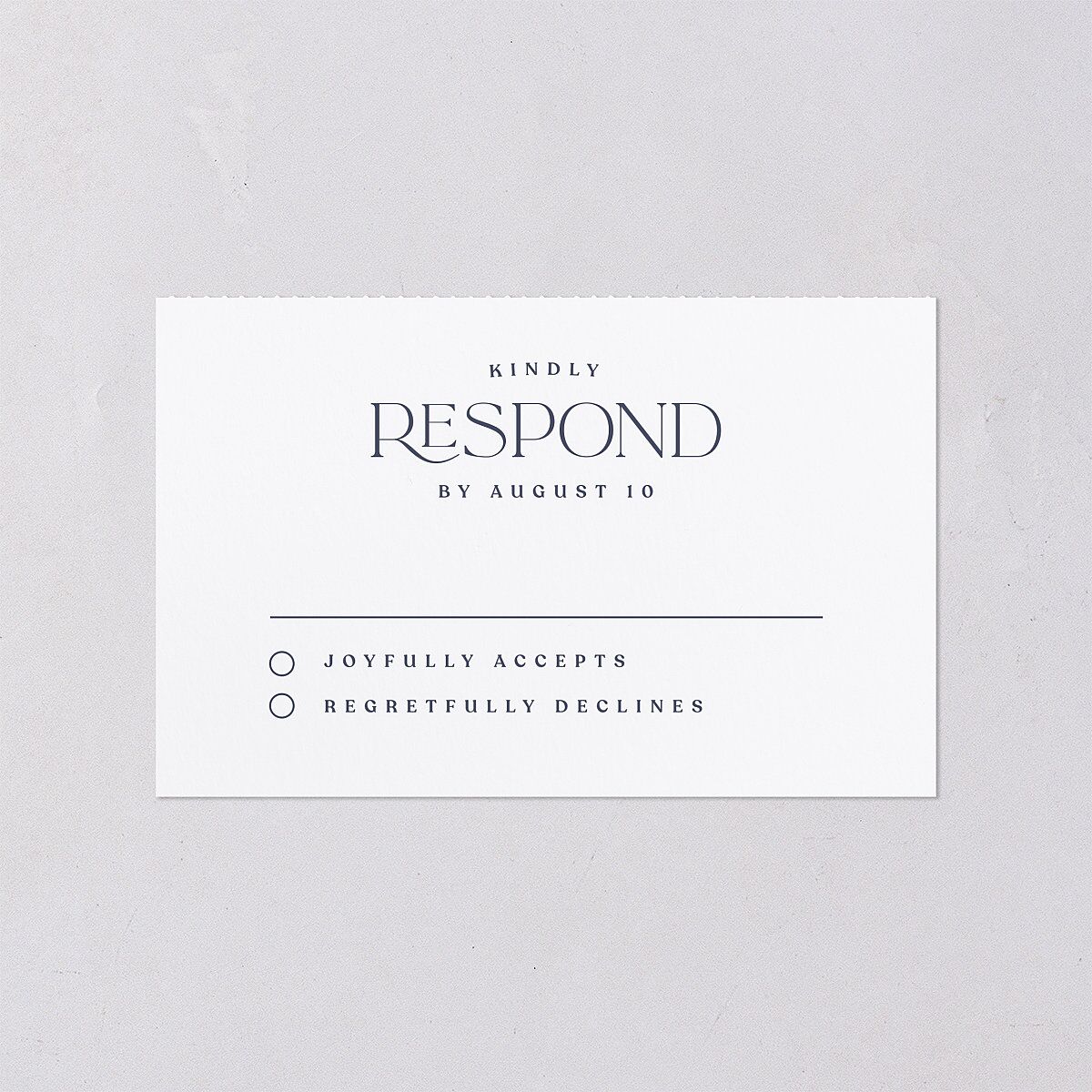 Classic Stack All-in-One Wedding Invitations Midnight Navy Signature Light Both Recipient and Return Addresses No