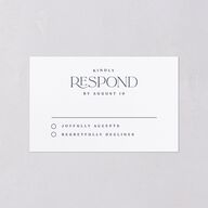 Classic Stack All-in-One Wedding Invitations Midnight Navy Signature Light Both Recipient and Return Addresses No