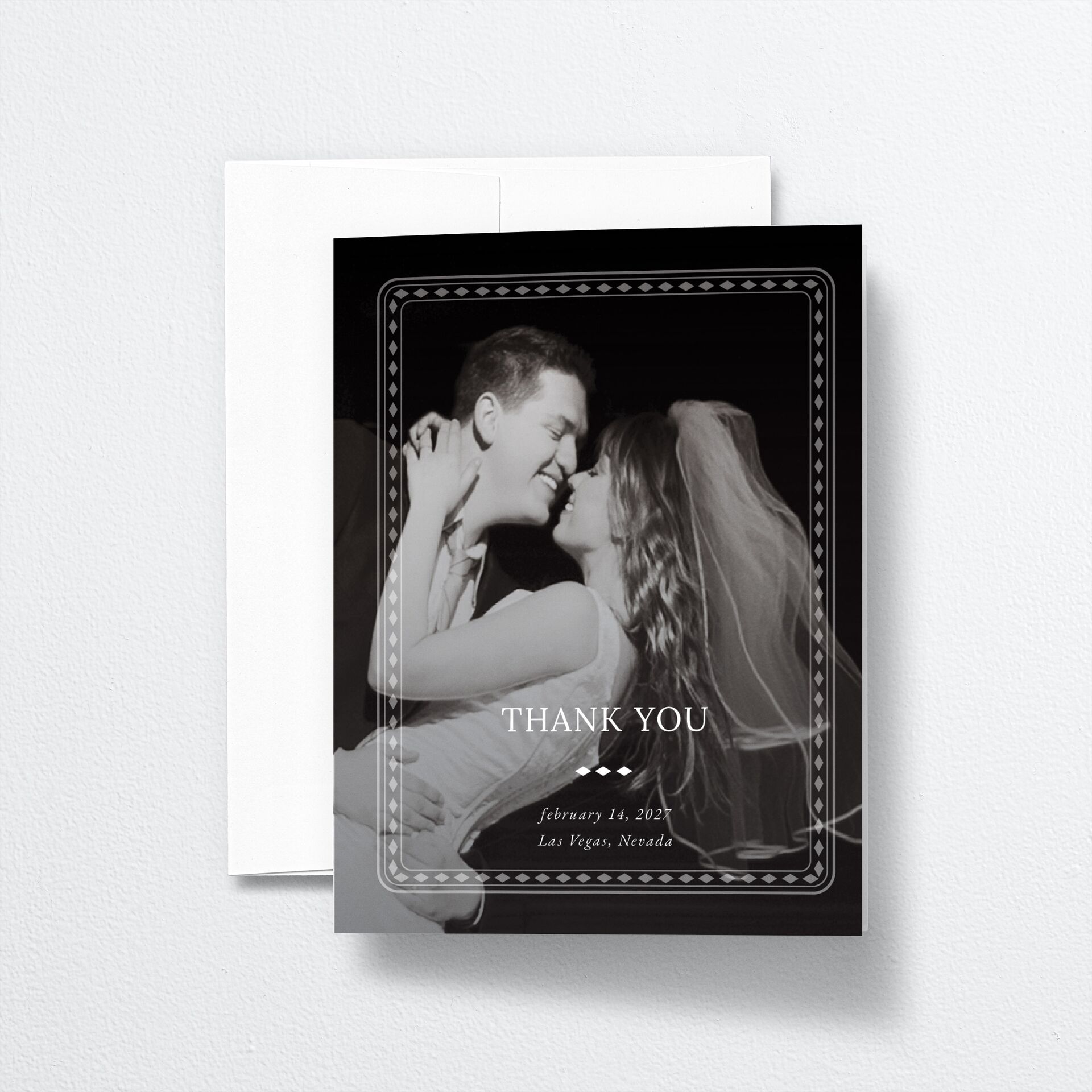 Las Vegas Playing Card Thank You Cards — view 1