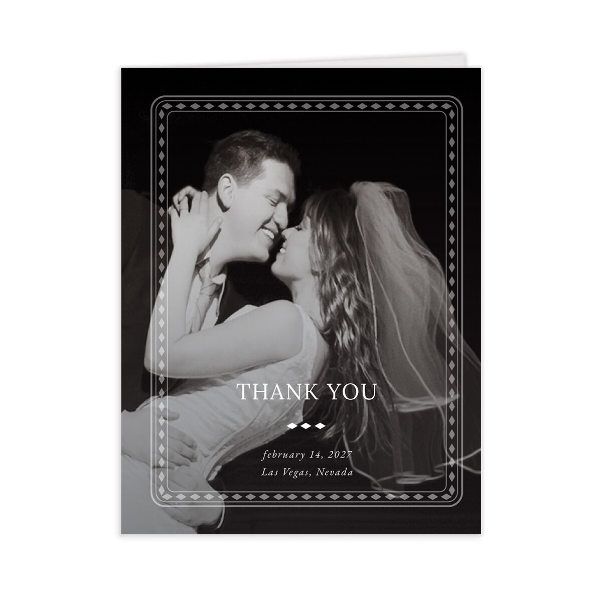 Las Vegas Playing Card Thank You Cards