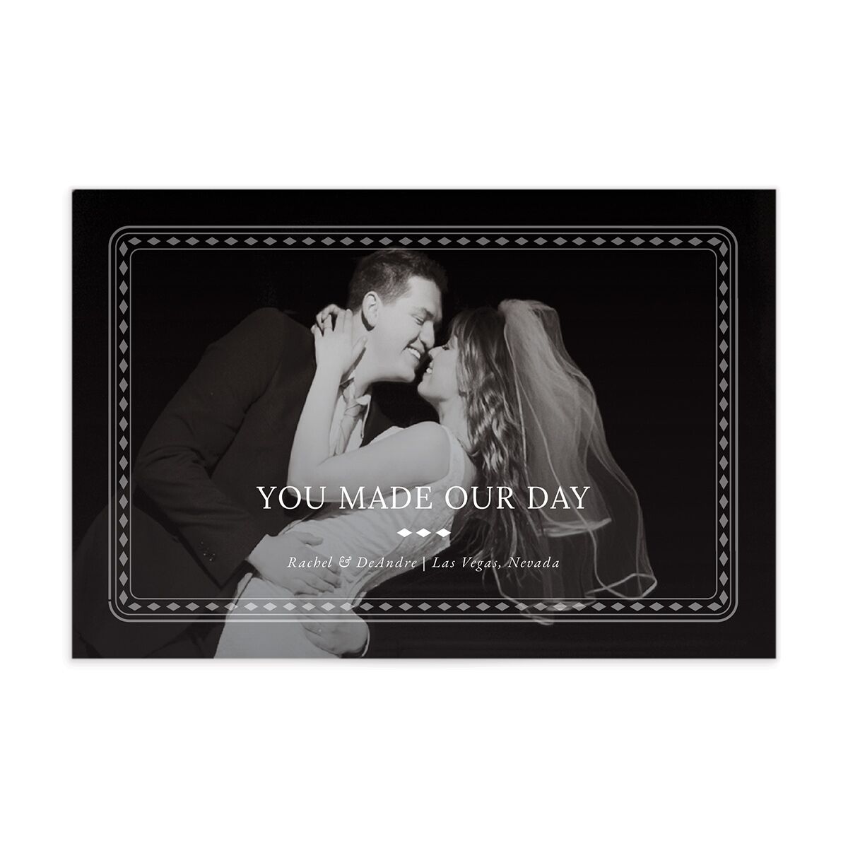 Las Vegas Playing Card Thank You Postcards