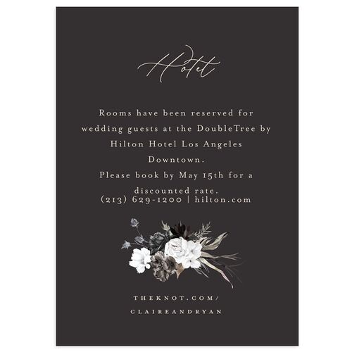 Gothic Antlers Wedding Enclosure Cards Charcoal Signature Standard