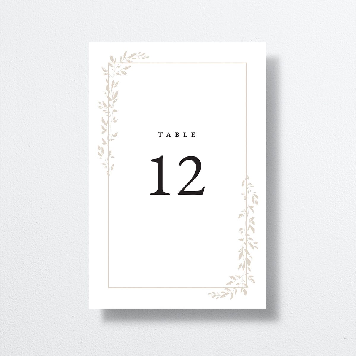 Dainty Frame Table Numbers Pure White Signature